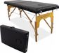 Mobiclinic CM-01 Basic - Table de massage - Bois - Pliable - Portable - 180x60 cm - Réglable en hauteur - Noir