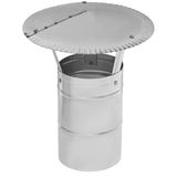 KOTARBAU® Schoorsteenkap, Schoorsteenafdekking, Verzinkt Staal, ø 120 mm, Zilver, Regenhoes voor Schoorsteen, Rookkanaal Kap, Schoorsteenkappen, Rostbestendig
