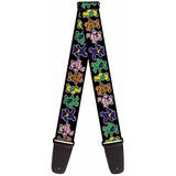 Buckle-Down Gitaarband - dansende beren, zwart/meerkleurig - 5,1 cm breed - 73,7-137,2 cm lang