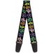 Buckle-Down Gitaarband - dansende beren, zwart/meerkleurig - 5,1 cm breed - 73,7-137,2 cm lang