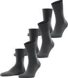 FALKE Run 3-Pack katoen multipack sokken unisex grijs - maat 42-43