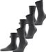 FALKE Run 3-Pack katoen multipack sokken unisex grijs - maat 42-43