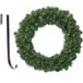 Decoris Kerstkrans groen 35 cm kunststof incl. ijzeren deurhanger