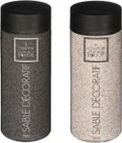 Atmosphera Decoratie zand - 2x potjes - beige en zwart - 750 gram