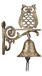 Omgoods - Sonnette en fonte en fer forgé avec hibou en or antique