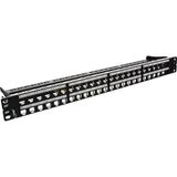 InLine 76848C patch paneel 1U 48 poorten Cat5e, Cat6, Cat6a Zwart