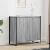 vidaXL Bijzetkast Grijs Sonoma 79 x 36 x 75 cm Bewerkt Hout