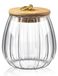 Bocal de rangement en verre avec couvercle en bambou 600ml