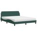 VidaXL Bed met matras "Dover", fluweel, donkergroen, 160x200 cm