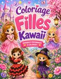 Coloriages Fille Kawaii: 40 illustrations de filles style kawaii avec une variété de tenues et de déguisements à colorier. Une activité ludique, créative et sans écran pour des heures de plaisir !