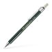 Faber Castell B-136300 vulpotlood TK-Fine met gum en 3 fijne vullingen, hardheid HB, lijndikte 0,3 mm, groen