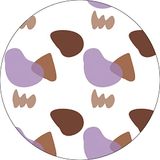 Bonateks, Ronde digitaal bedrukte muismat, antislip onderkant, voor kantoor en thuis, diameter: 22 cm