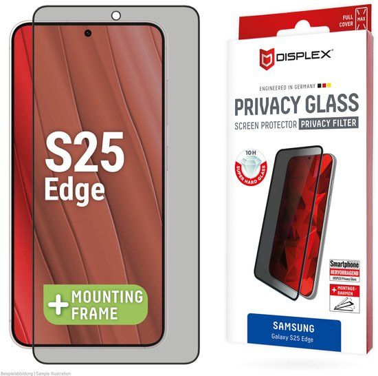 Displex Screenprotector Privacy Glass geschikt voor Samsung Galaxy S25 Edge