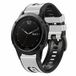 By Qubix Qubix - Geschikt voor Garmin bandje - 22mm Quickfit - leer + siliconen bandje - Wit - Geschikt voor Garmin Descent G2