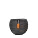 Capi Europe - Vaas bol Rib Anthracite & Ivory - 30x25 - Antraciet - Opening Ø22 - Bloempot voor binnen - 5 jaar garantie - BOFZ104