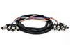 Monoprice 8765 audio kabel 3 m 4 x XLR (3-pin) Meerkleurig