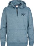 Petrol Industries Jongens Gemêleerde hoodie met korte rits ironpark - Blauw - Maat 152