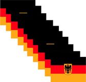 Bellatio Decorations Vlag Duitsland stickers - 10x - 7 x 10 cm - Landen - supporters - binnen/buiten - versieringen