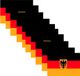 Bellatio Decorations Vlag Duitsland stickers - 10x - 7 x 10 cm - Landen - supporters - binnen/buiten - versieringen