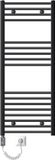 LuxeBath Elektrische badkamerradiator met verwarmingselement 1200W 500x1200 mm antraciet recht met zijaansluiting