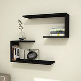 [en.casa] Wandplank Årslev set van 2 zwart