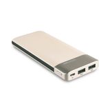 Realpower PB-8000 Fashion - Powerbank - 8000 mAh - Zwart/Bruin
