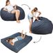 Bananair - Zitzak matras 2-in-1 - Gigantisch poef bed - Nachtblauw