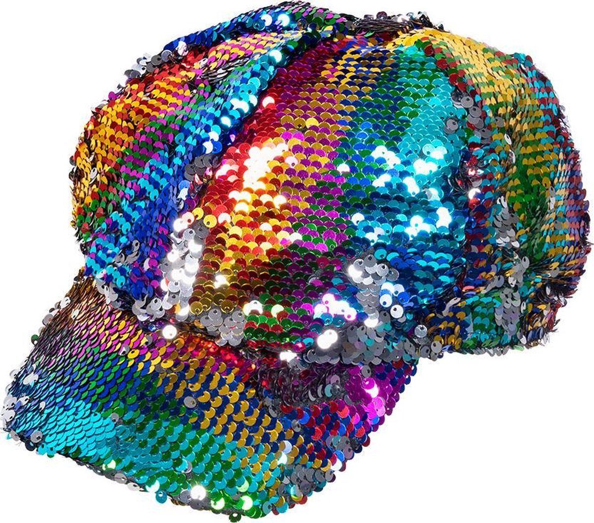 Boland Pet Pailletten Regenboog/Zilver One-size