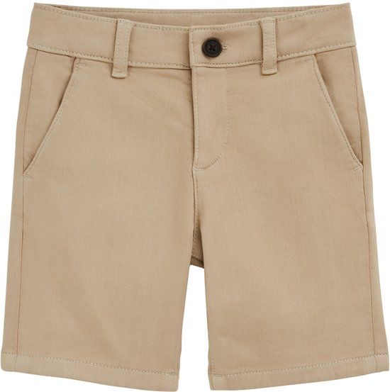 WE Fashion Jongens slim fit chino short beige