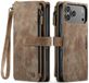 Caseme C30 Hoesje Geschikt voor Apple iPhone 17 Pro Max | Wallet Zipper Book Case met Pasjeshouder | Beschermhoes met Portemonnee | Bruin