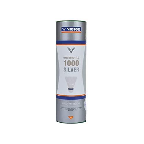 VICTOR Nylon shuttle 1000 6-delige doos, wit/blauw