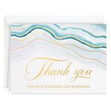 Hallmark Begrafenis, bedankkaarten, aquarel, agaat (20 Thank You for Your Sympathy-kaarten met enveloppen)