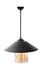 Opviq UFO Kroonluchter met acrylglas, zwart & honey, verstelbare kabel, 55 cm hoogte, E27-fitting, max. 40 W, modern industrieel Scandinavisch design