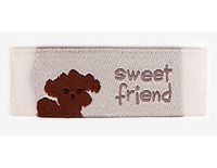Etiketten Poodle Polyester Labels, 39 x 15 mm, 5 pieces