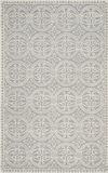 Safavieh Medallion Indoor handgetuft vloerkleed, Cambridge collectie, CAM123, in Zilver & Ivoor, 152 X 244 cm