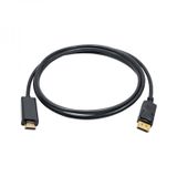 Akyga AK-AV-05 video kabel adapter 1,8 m HDMI Type A (Standaard) DisplayPort Zwart, Goud