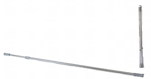 Gerimport Uittrekbare douchegordijnstang - verchroomd - 140 - 260 cm