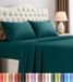 Utopia Bedding Beddengoedset met kingsize bed - 4-delig beddengoed - geborsteld microvezel - krimp- en kleurbestendig - gemakkelijk te onderhouden (kingsize, groenblauw)