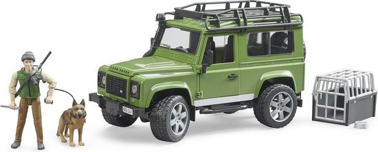 Bruder LR Defender Station met boswachter en hond - 2587