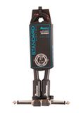 Ibanez SI07P-BW instrumenten-patchkabel standaard, 2 hoekstekkers, jackstekker, zwart, wijnkleuren, 0,21 m