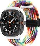 By Qubix Qubix - Braided band met D-buckle sluiting - Multicolor Summer - Geschikt voor Samsung Galaxy Watch Ultra / Ultra 2 - 47mm