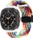 By Qubix Qubix - Braided band met D-buckle sluiting - Multicolor Summer - Geschikt voor Samsung Galaxy Watch Ultra / Ultra 2 - 47mm