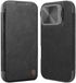 Nillkin Qin Prop Leather Case Hoesje Geschikt voor Apple iPhone 16 Pro Max - Book Case met Pasjeshouder - Camera Cover - Zwart