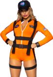 Leg Avenue Space Command Kostuum Dames, XS (Oranje)