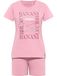 Bruno Banani Korte pyjama 'Guzman' rosa / roze gemêleerd / zilver