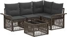 vidaXL Tuinbank Set 5-delig Grijs Polywood