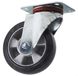 RS PRO, Draailager zwenkwiel, wiel ø 160mm, 330kg, gewicht H. 197mm, wiel B. 50mm, 145 x 110mm, plaat, rubber materiaal