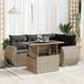 Maison Exclusive - Ensemble de meubles de jardin 5 pièces avec canapé et coussins, gris, en polyrotin