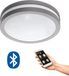 EGLO Smart Home LED Plafondlamp Locana-C, dimbare buitenlamp, verzinkt staal in zilver, kunststof wit, warmwit, IP44