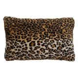 SARO LIFESTYLE Cheetah print imitatiebont sierkussen, 30 x 50 cm poly gevuld, bruin